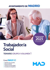 TRABAJADOR/A SOCIAL TEMARIO GRUPO II 1 AYUNTAMIENTO MADRID | AA,VV | MAD | 9788414293799