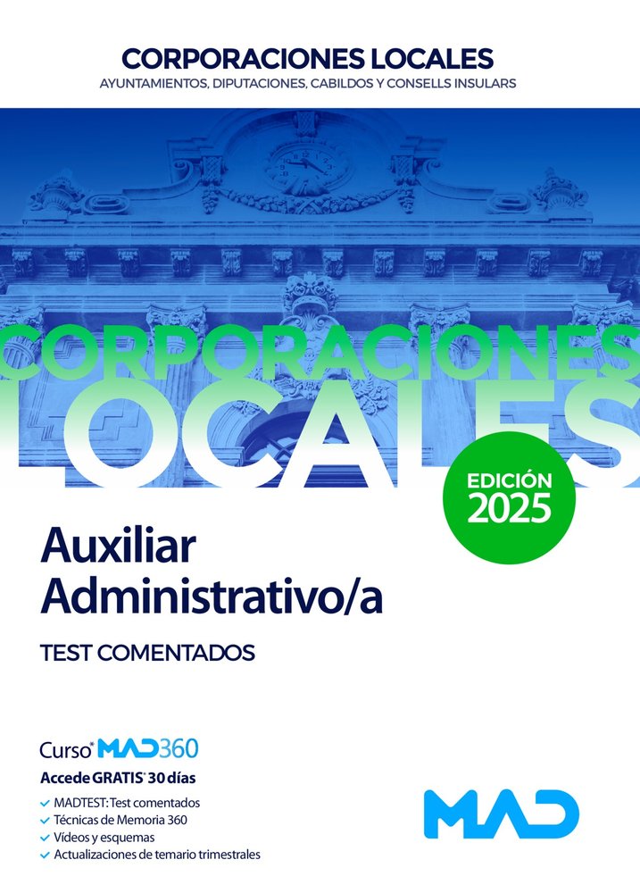 AUXILIAR ADMINISTRATIVO/A AYUNTAMIENTO DIPUTACION Y D | USERO LOPEZ, JUAN CARLOS/CARRILLO PARDO, | MAD | 9788414294222