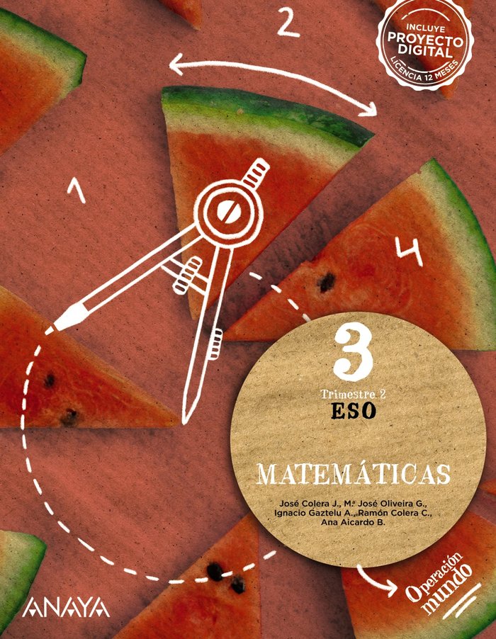 Matemáticas 3. Trimestres | Varios autores | 9788414305539 (ANAYA TEXTO)