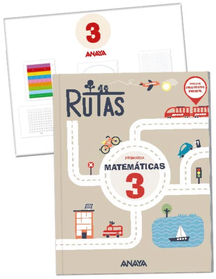 Matemáticas 3. RUTAS. (Incluye material manipulativo) | Varios autores | 9788414314623 (Anaya Texto) Imagen principal del producto