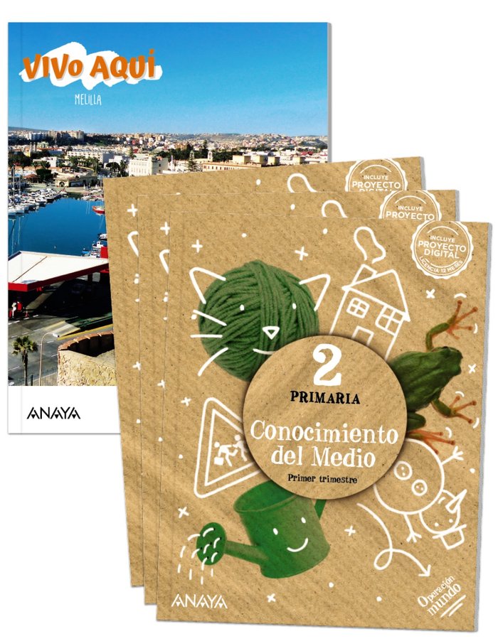 CONOCIMIENTO MEDIO 2º de Primaria MELILLA OPERAC,MUNDO 22 | BUSTOS JIMENEZ, ANTONIO/CASCANTE MIGUELE | 9788414318140 (Anaya Texto) Imagen principal del producto
