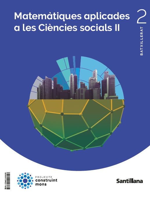✅ MATEMATICAS APLIC, 2ºBACH MEDITERRANEO CATALAN 23 CONS,MUND I AA,VV I SANTILLANA I 9788414406458
