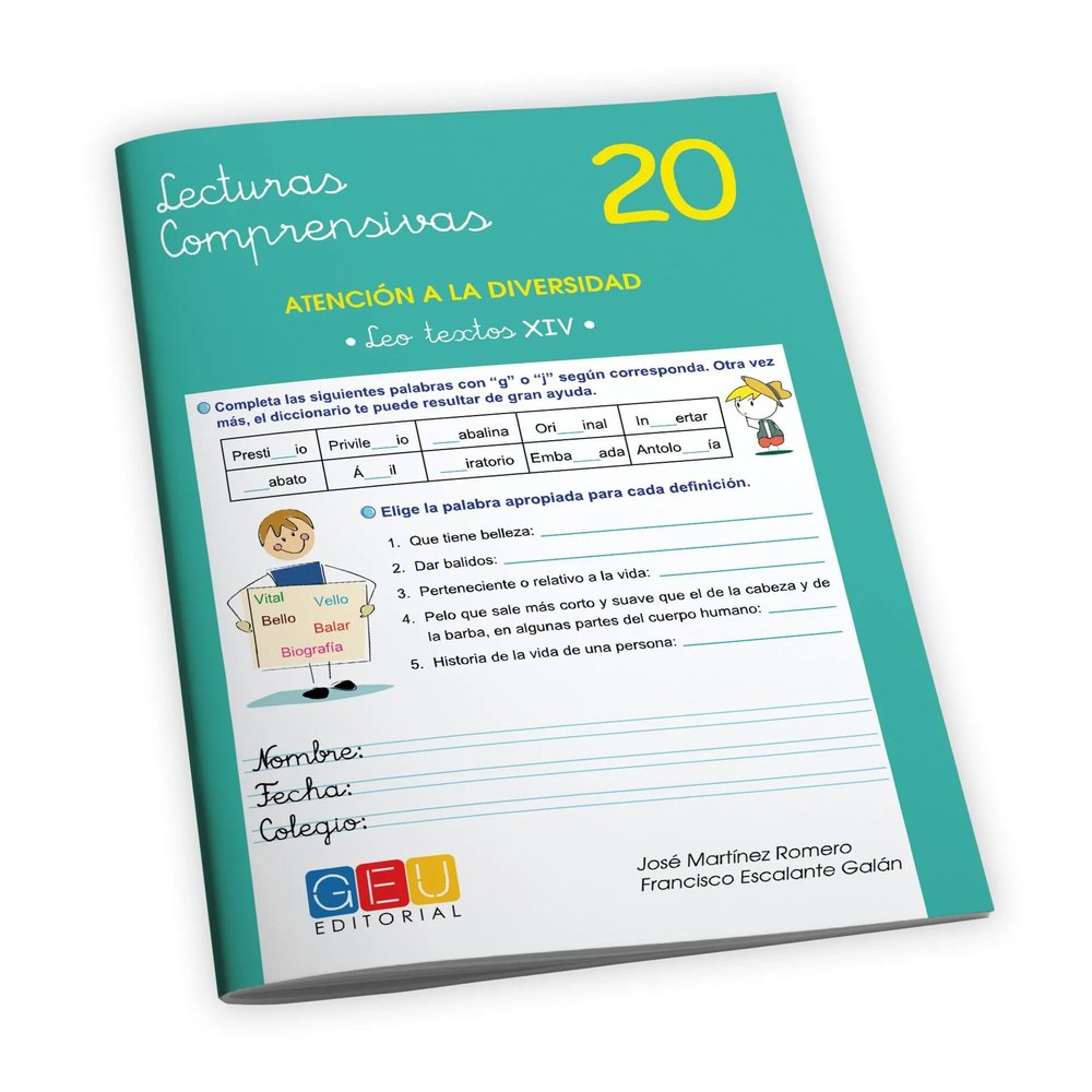 LECTURAS COMPRENSIVAS 20 | MARTINEZ ROMERO,JOSE | GEU | 9788415953609 Imagen principal del producto