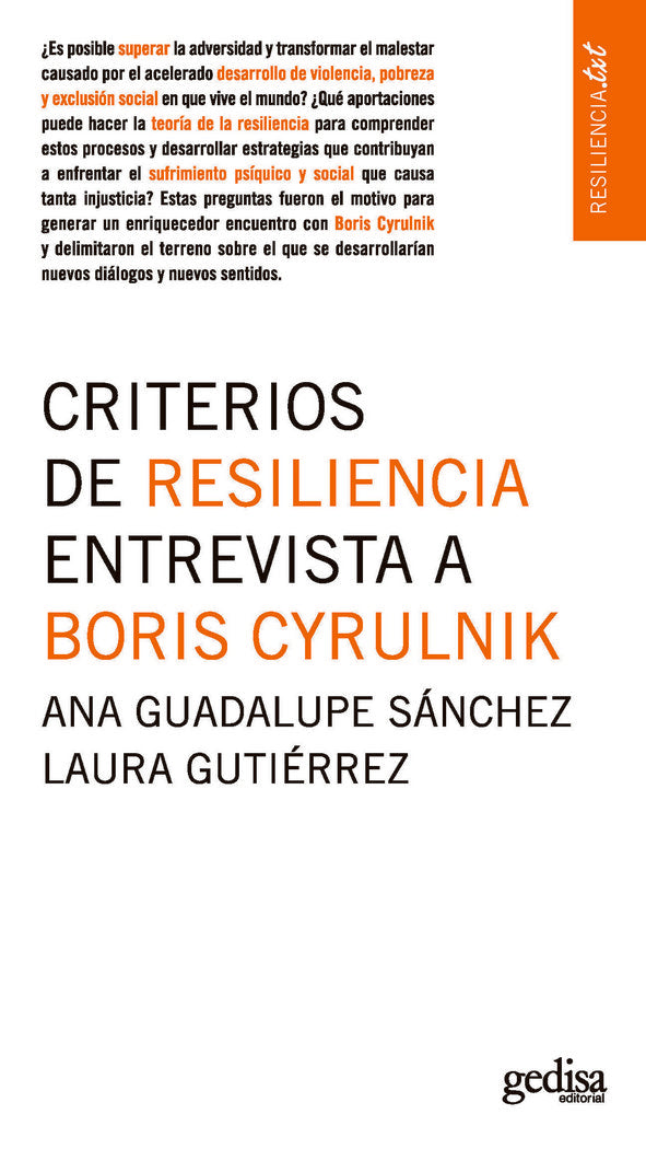 CRITERIOS DE RESILIENCIA - 9788416572168 Imagen principal del producto