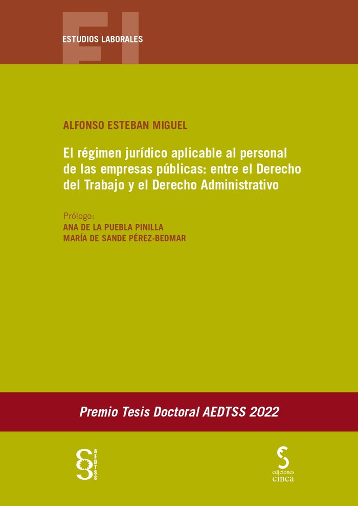 EL REGIMEN JURIDICO APLICABLE AL PERSONAL DE LAS EMPRESAS P - 9788418433597 Imagen principal del producto