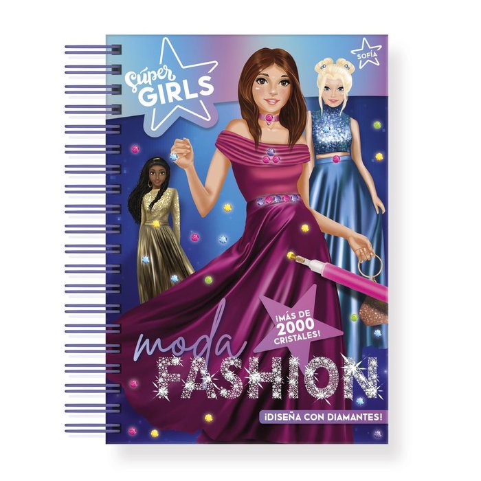 JUEGO SUPER GIRLS MODA FASHION DISEÑA CON DIAMANTES | SUPER GIRLS IMAGILAND | 1 UNIDAD | 9788418861826 Imagen principal del producto