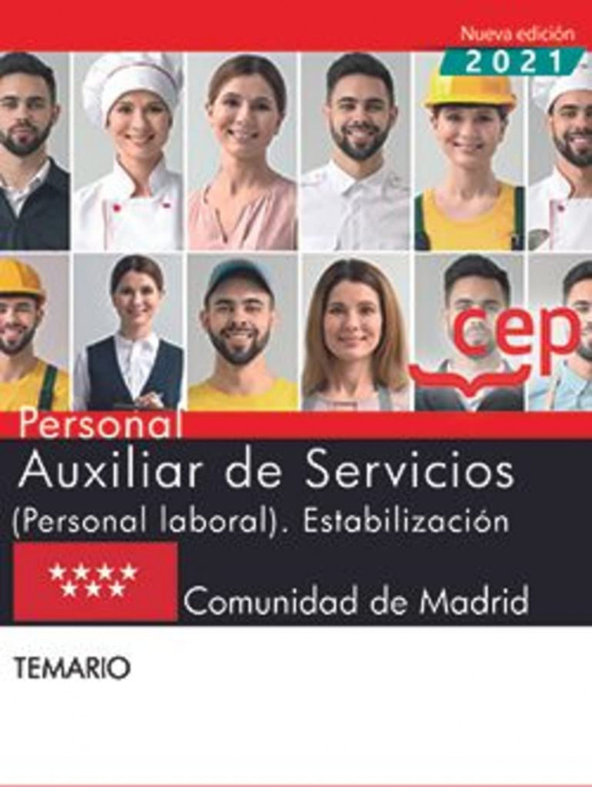 Personal Auxiliar de Servicios (Personal laboral). Estabilización. Comunidad de Madrid. Temario Imagen principal del producto