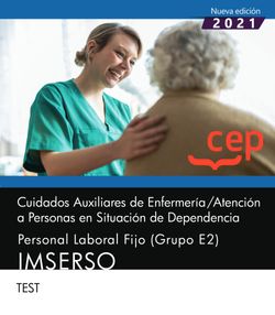 Cuidados Auxiliares de Enfermería / Atención a Personas en Situación de Dependencia. Personal Laboral Fijo (Grupo E2). IMSERSO. Test Imagen principal del producto