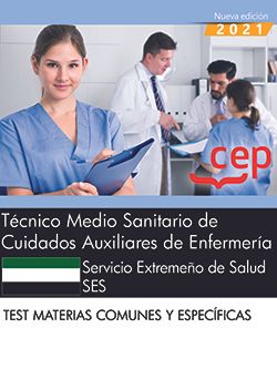 Técnico Medio Sanitario de Cuidados Auxiliares de Enfermería. Servicio Extremeño de Salud (SES). Test materias comunes y específicas Imagen principal del producto