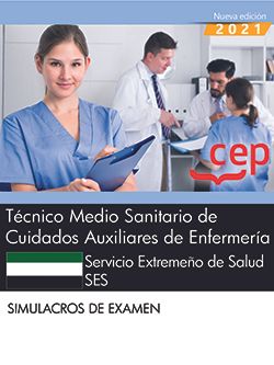 Técnico Medio Sanitario de Cuidados Auxiliares de Enfermería. Servicio Extremeño de Salud (SES). Simulacros de examen Imagen principal del producto