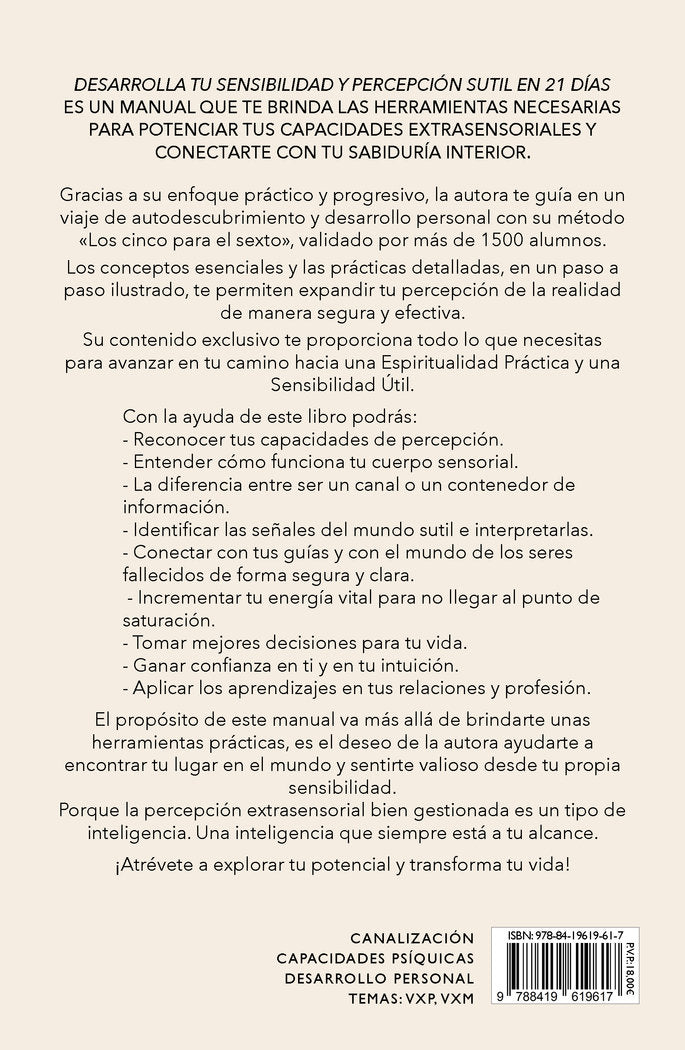 DESARROLLA TU SENSIBILIDAD Y PERCEPCION SUTIL EN 21 DIAS - 9788419619617 Imagen principal del producto
