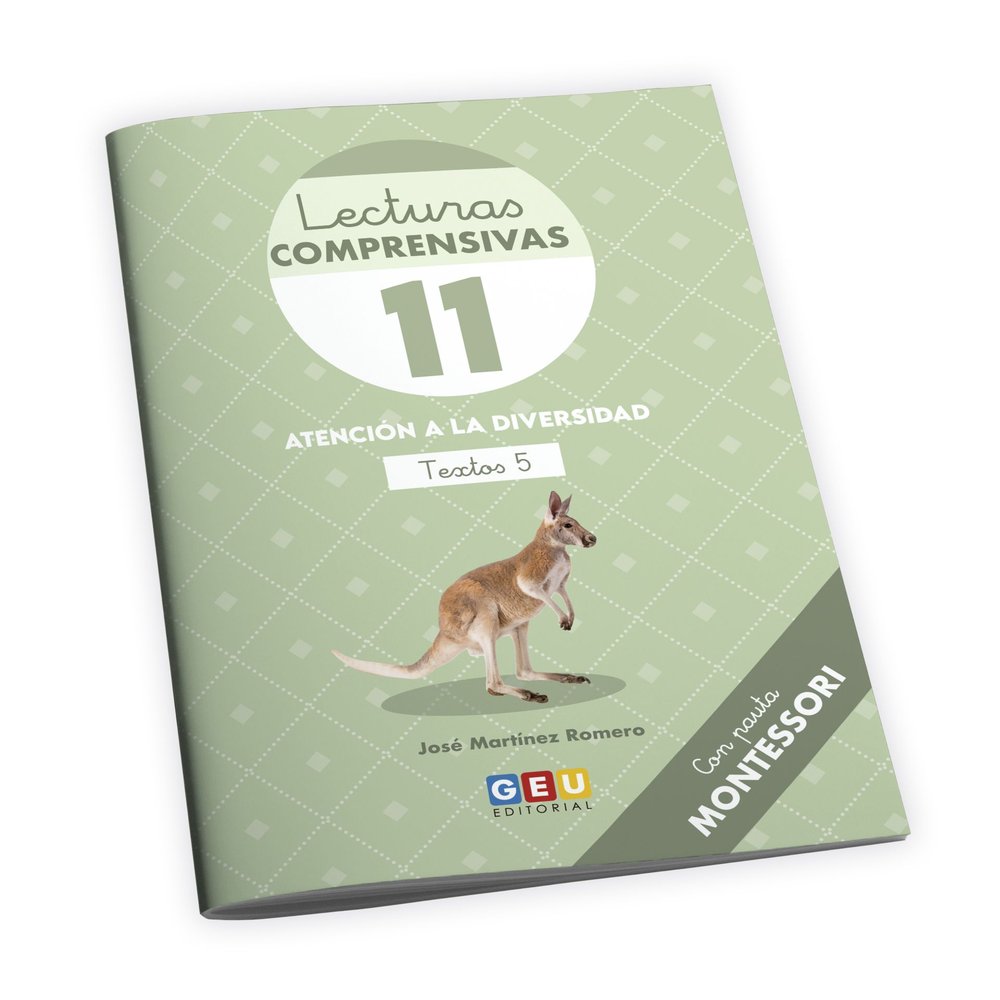 LECTURAS COMPRENSIVAS 11 PAUTA MONTESSORI IN,LECTOESCRITURA | MARTINEZ ROMERO,JOSE | GEU | 9788419646545