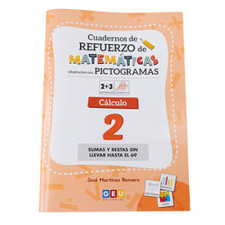 Cuaderno de refuerzo de matemáticas. Adaptación con pictogramas. Cálculo 2. Aa. Vv. (Editorial GEU) 9788419646644