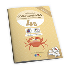 LECTURAS COMPRENSIVAS 4B 1ºEP CON PICTOGRAMAS PAUTA MONTESS | AA,VV | GEU | 9788419646811