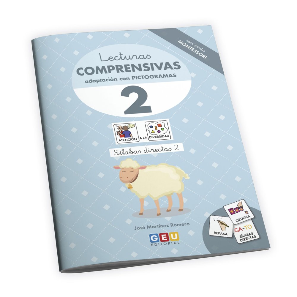 LECTURAS COMPRENSIVAS 2 EI CON PICTOGRAMAS PAUTA MONTESSORI | AA,VV | GEU | 9788419646842 Imagen principal del producto