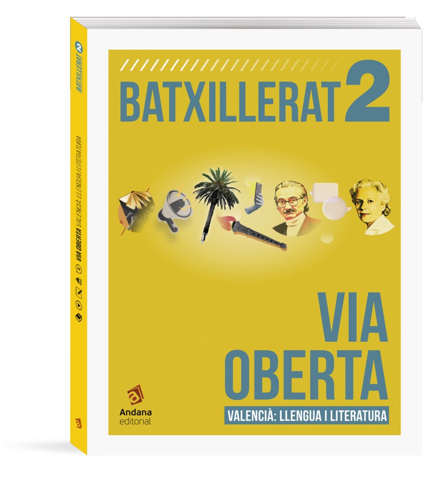 ✅ LLENGUA I LIT,2ºBACH VALENCIA 25 VIA OBERTA I AA,VV, I ANDANA TEXTO I 9788419913913