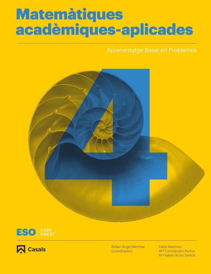 Matemàtiques Academiques Aplicades 4º ESO Cat, 20 Codi Obert (Casals) - 9788421866313 Imagen principal del producto