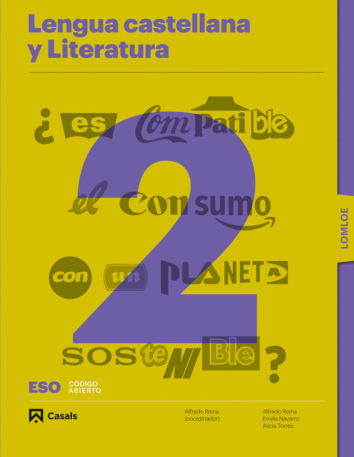Lengua castellana y Literatura 2ºESO LOMLOE | Varios autores | 9788421874141 (CASALS)