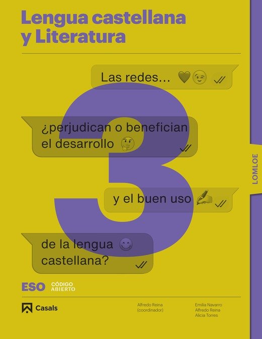 Lengua castellana y Literatura 3ºESO LOMLOE | Varios autores | 9788421874165 (CASALS) Imagen principal del producto