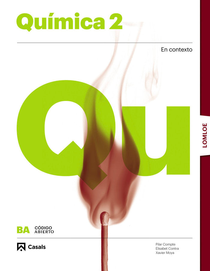 ✅ QUIMICA 2ºBACH 23 LOMLOE CODIGO ABIERTO - 9788421874561 Imagen principal del producto