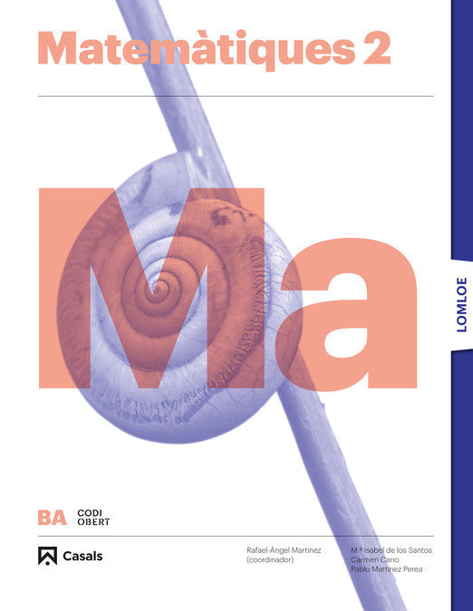 ✅ MATEMATIQUES 2ºBACH CAT/C,VAL/BAL 23 LOMLOE CODIGO ABIERTO I AA,VV I CASALS I 9788421874615
