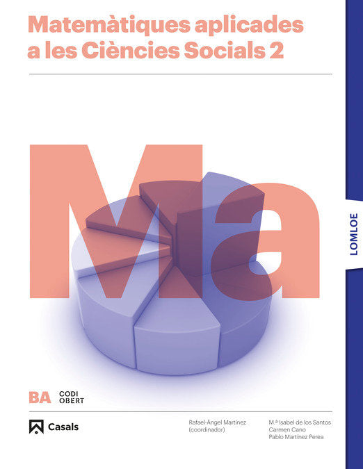 ✅ MATEMATIQUES CCSS 2ºBACH CAT/C,VAL/BAL 23 LOMLOE COD,ABIERT I AA,VV I CASALS I 9788421874639