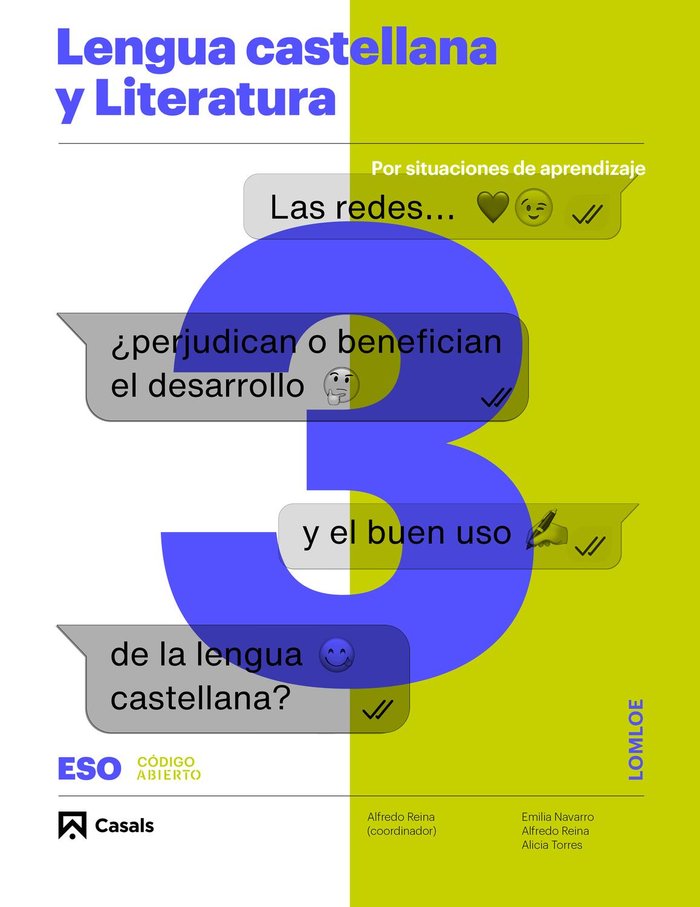 Lengua castellana y Literatura 3ºESO LOMLOE SUR | Varios autores | 9788421880234 (CASALS) Imagen principal del producto
