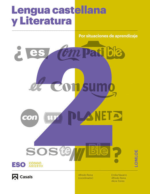 Lengua castellana y Literatura 2ºESO LOMLOE ANDALUCÍA | Varios autores | 9788421881910 (CASALS) Imagen principal del producto