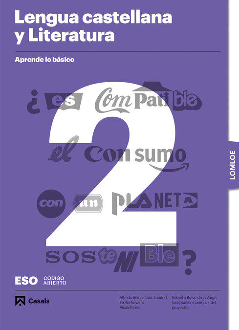 Aprende lo básico. Lengua castellana y Literatura 2ºESO. LOMLOE | Varios autores | 9788421882184 (CASALS) Imagen principal del producto