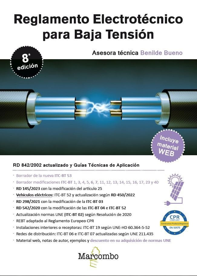REGLAMENTO ELECTROTECNICO PARA BAJA TENSION 8ª EDICION - 9788426738714 Imagen principal del producto