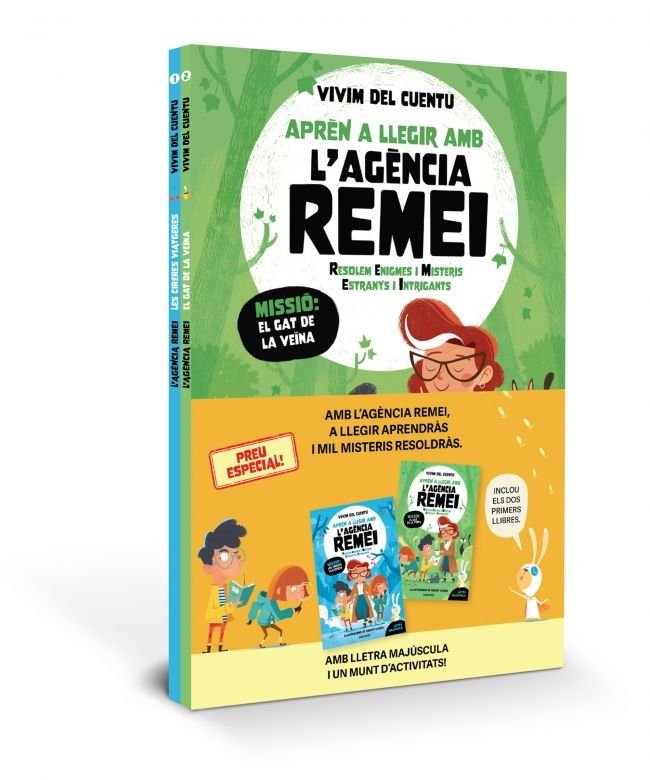 AGÈNCIA REMEI: PACK AMB ELS LLIBRES 1 I 2 (APRÈN A LLEGIR AMB L'AGÈNCIA REMEI) I Vivim del cuentu I Molino I 9788427252608 Imagen principal del producto