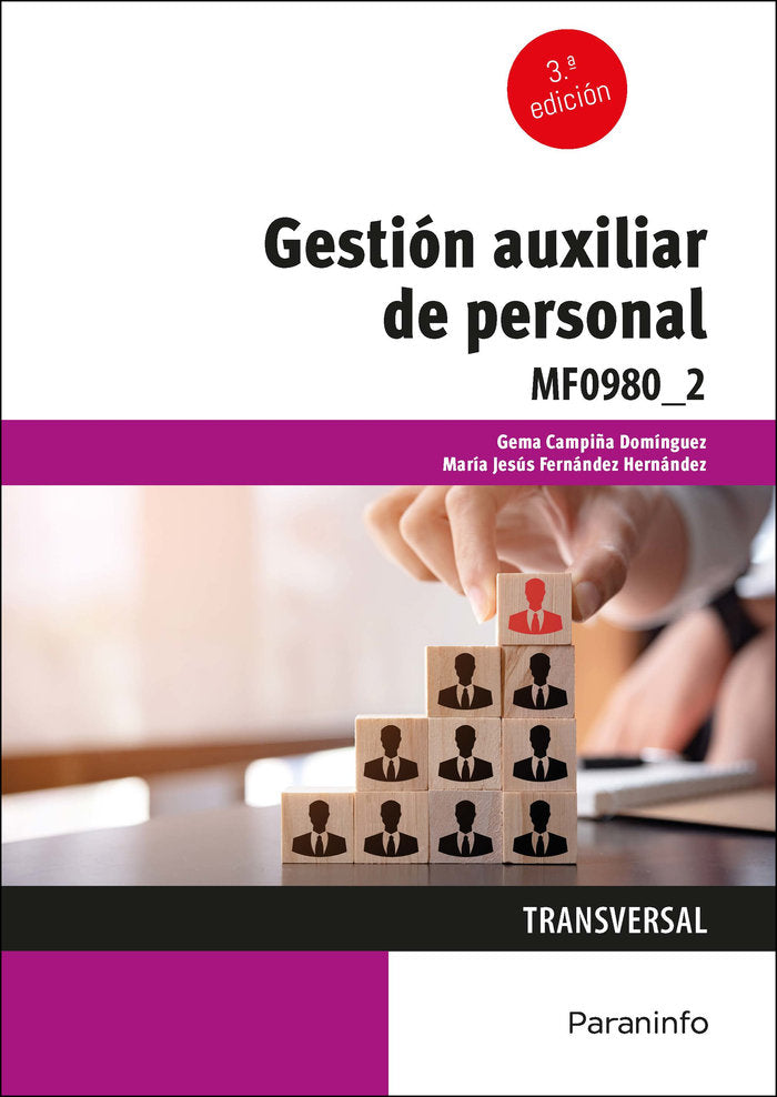 GESTION AUXILIAR DE PERSONAL MF0980_22 | FERNANDEZ HERNANDEZ, MARIA JES/NDEZ HERN | PARANINFO | 9788428359801