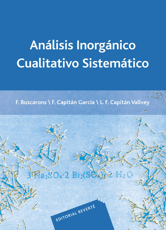 ANALISIS INORGANICO CUALITATIVO SISTEMAT - 9788429170832 Imagen principal del producto
