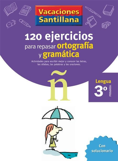 120 Ejercicios Ortografia Gramatica 3ºep 06 Vacaciones Imagen principal del producto
