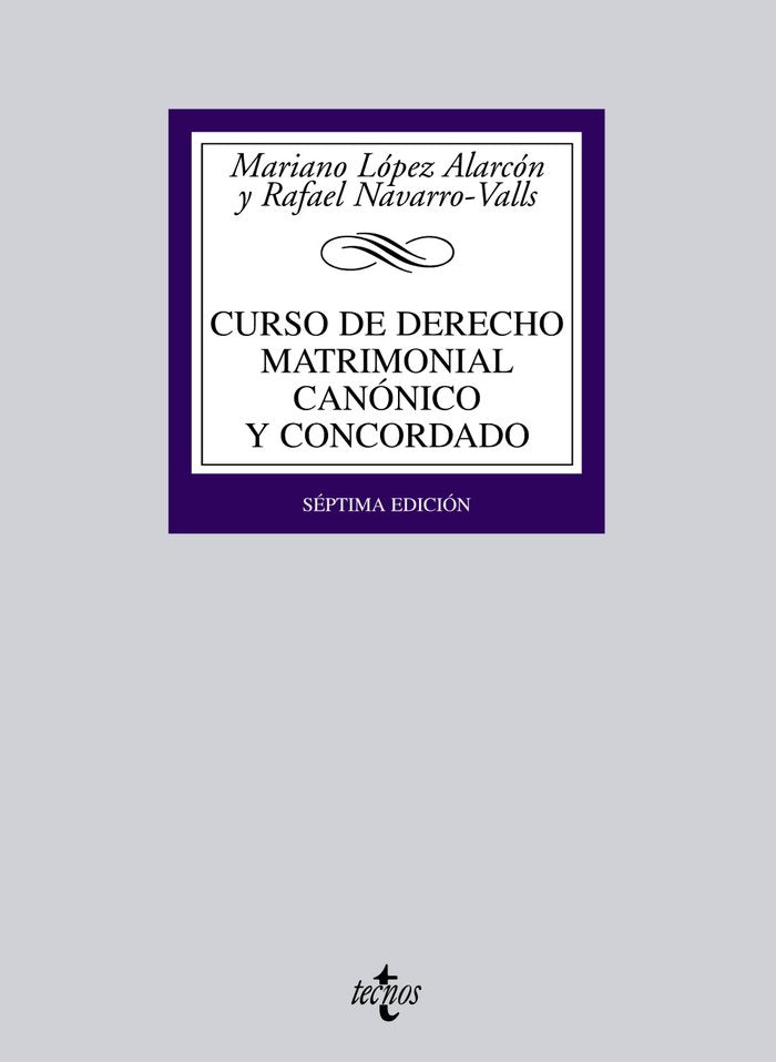CURSO DE DERECHO MATRIMONIAL CANONICO Y CONCORDADO - 9788430951307 Imagen principal del producto