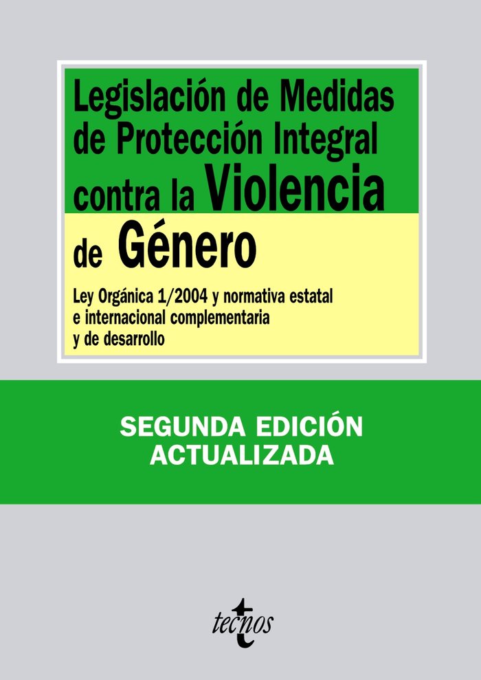LEGISLACION MEDIDAS PROTECCION INTEGRAL CONTRA VIOLENCIA 2ª - 9788430952205 Imagen principal del producto