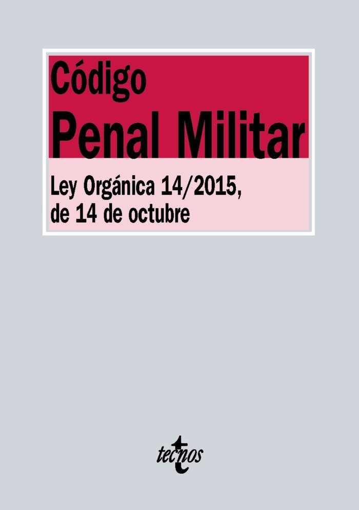 CODIGO PENAL MILITAR - 9788430969104 Imagen principal del producto