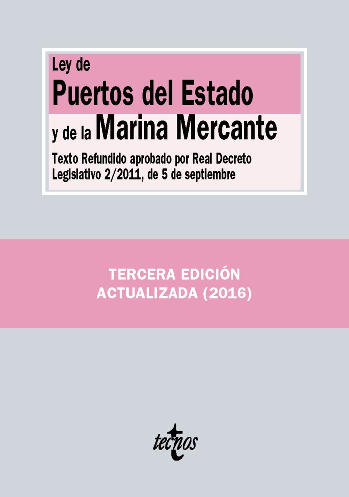 LEY DE PUERTOS DEL ESTADO Y DE LA MARINA MERCANTE 3ªED - 9788430969159 Imagen principal del producto