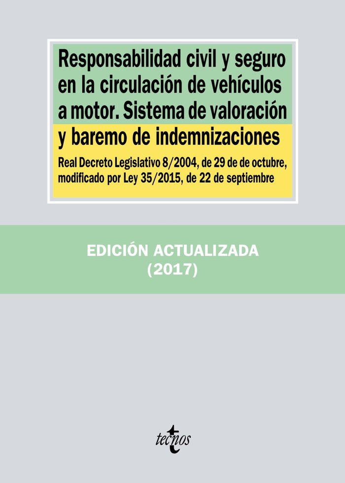 RESPONSABILIDAD CIVIL Y SEGURO EN LA CIRCULACION DE VEHICULO - 9788430970810 Imagen principal del producto