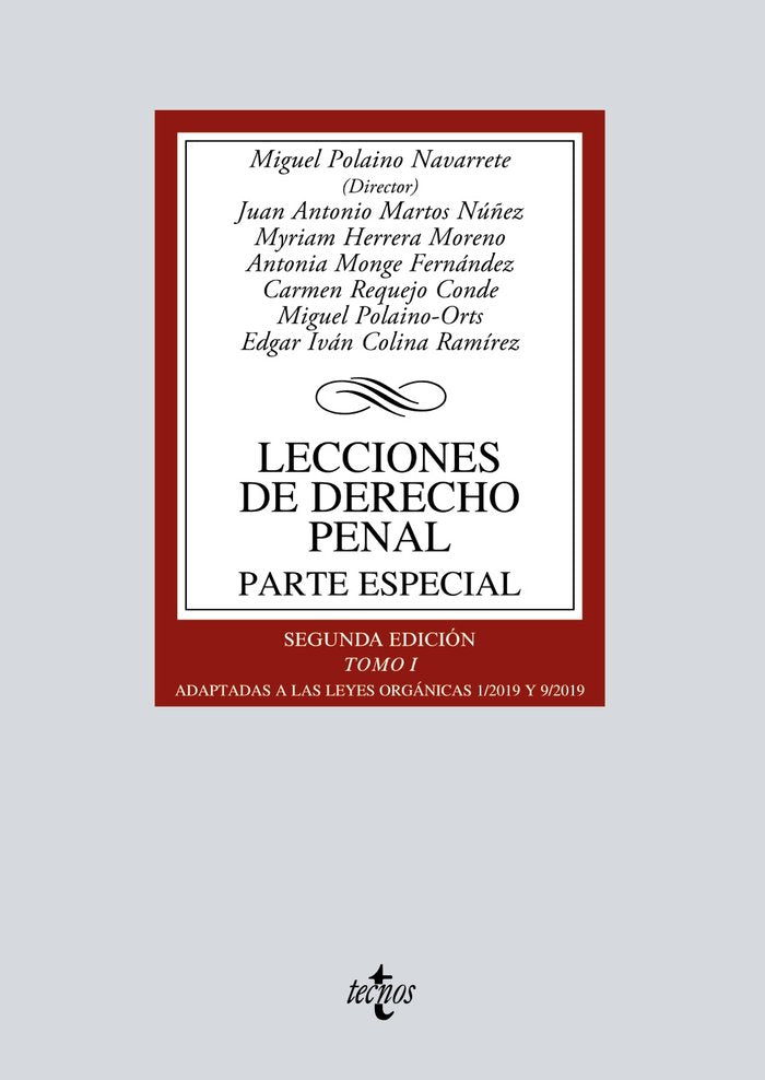 LECCIONES DE DERECHO PENAL PARTE ESPECIAL - 9788430972043 Imagen principal del producto