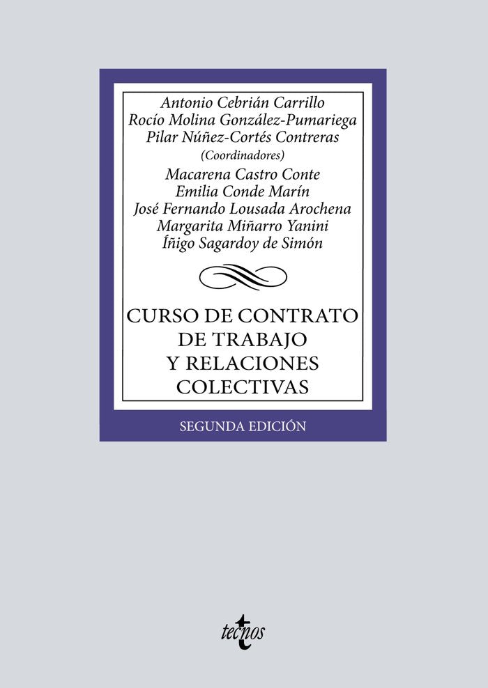 CURSO DE CONTRATO DE TRABAJO Y RELACIONES COLECTIVAS - 9788430985142