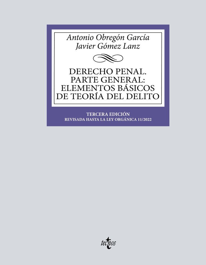 DERECHO PENAL PARTE GENERAL ELEMENTOS BASICOS TEORIA DELITO - 9788430985838 Imagen principal del producto