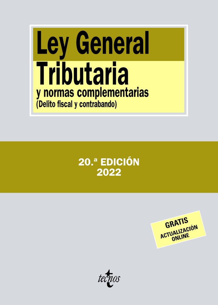 LEY GENERAL TRIBUTARIA Y NORMAS COMPLEMENTARIAS 20ªED - 9788430985845 Imagen principal del producto