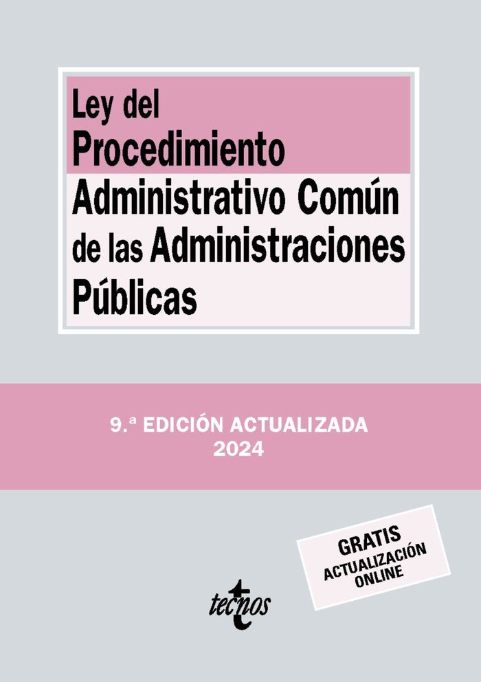 LEY PROCEDIMIENTO ADMINISTRATIVO COMUN ADMINISTRACION 9ªED - 9788430991068 Imagen principal del producto