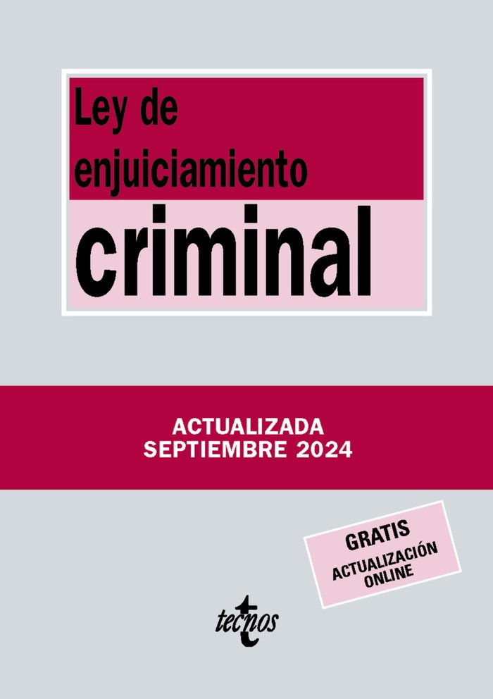 LEY DE ENJUICIAMIENTO CRIMINAL 8ªED - 9788430991099 Imagen principal del producto