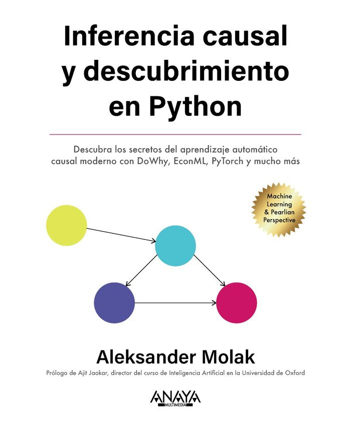 INFERENCIA CAUSAL Y DESCUBRIMIENTO EN PYTHON - 9788441549203 Imagen principal del producto