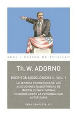 ESCRITOS SOCIOLÓGICOS II, VOL. 1 I Adorno, Theodor W. I Ediciones Akal I 9788446016830