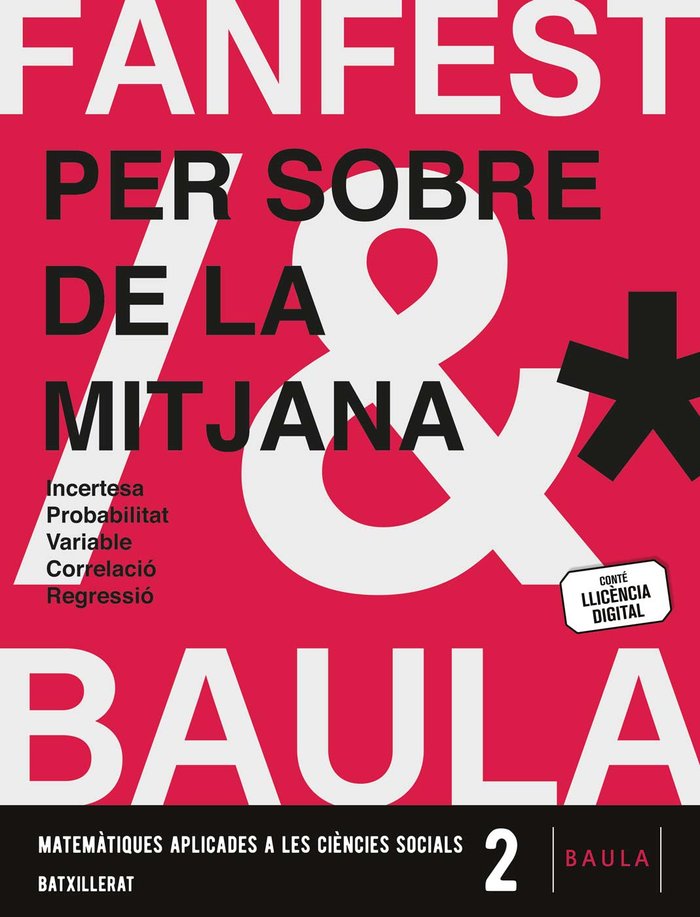 ✅ MATEMATIQUES APLICADES CCSS 2ºBACH CATALUÑA 23 FANFEST I AA,VV I BAULA I 9788447950164 Imagen principal del producto