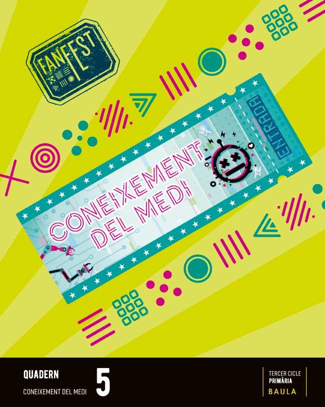 Quadern Coneixement Medi 5º EP Cataluña 23 Fanfest Espiral (Baula) - 9788447950393 Imagen principal del producto