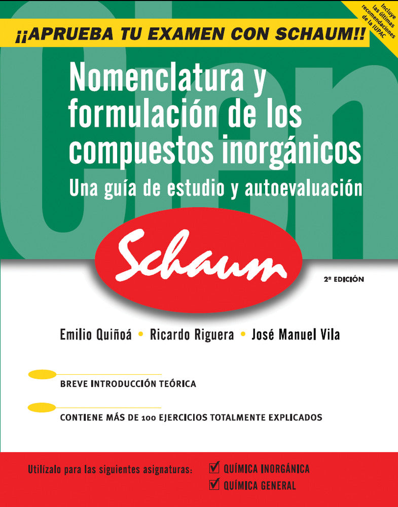 Nomenclatura y formulacion de los compuestos inorganicos. Quiñoa Cabana, Emilio (McGraw-Hill Interamericana de España S.L.) 9788448146252 Imagen principal del producto